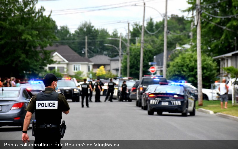 Arrestation poursuite Drummondville Credit photo Eric Beaupré Vingt55 11