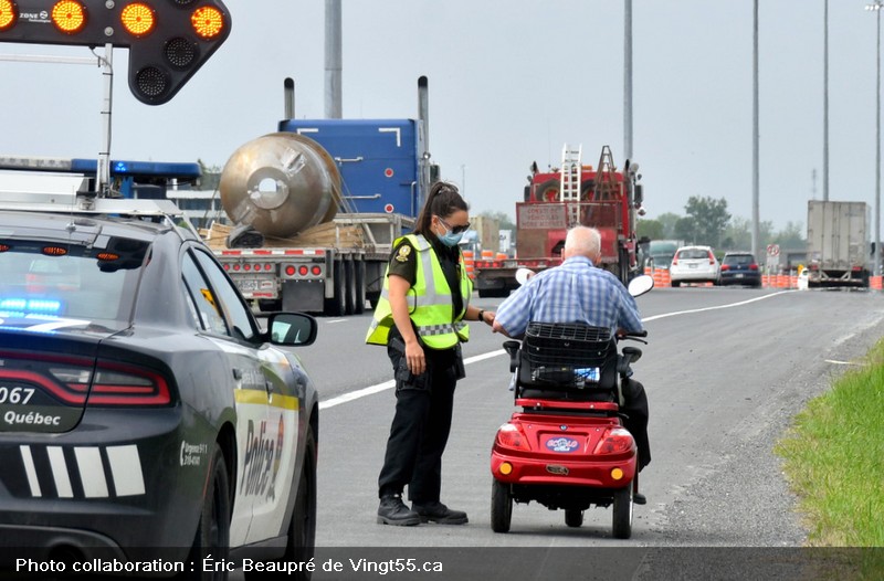 INUSITÉ - Un triporteur intercepté par la police sur l'autoroute 20