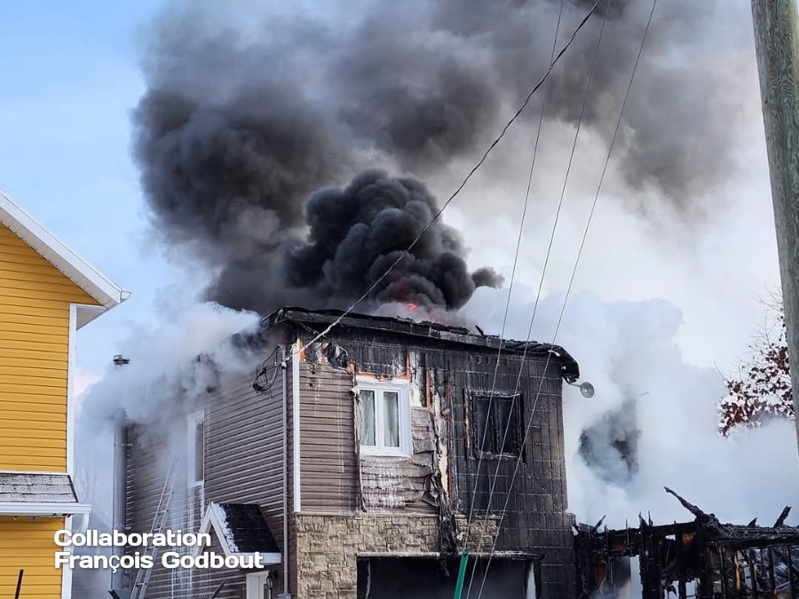Incendie majeur dans une résidence de St-Apollinaire