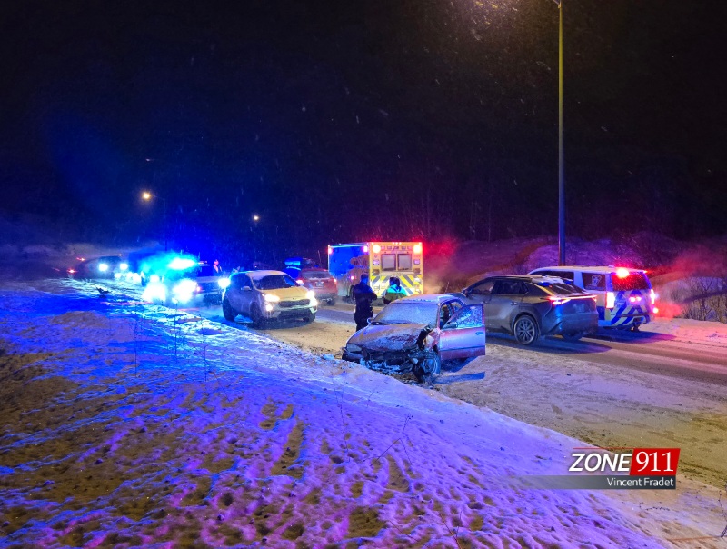 Accident sur le boulevard Lloyd Welch à Beauport 