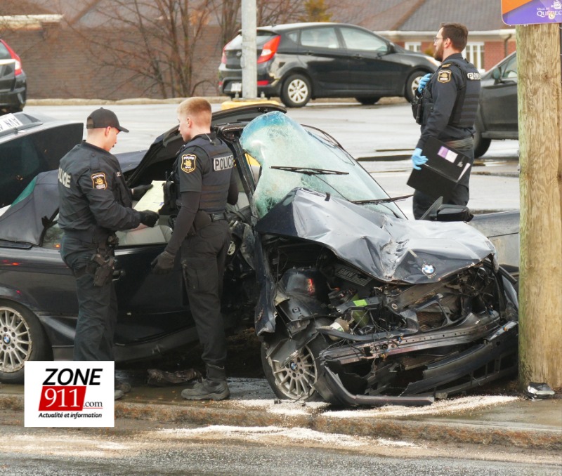 Violent accident sur le boulevard Louis-XIV à Québec le conducteur a été arrêté 