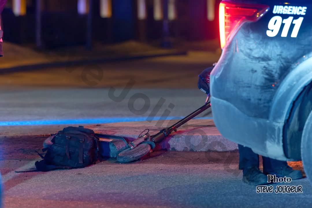 Une chute en trottinette fait un blessé grave à Québec