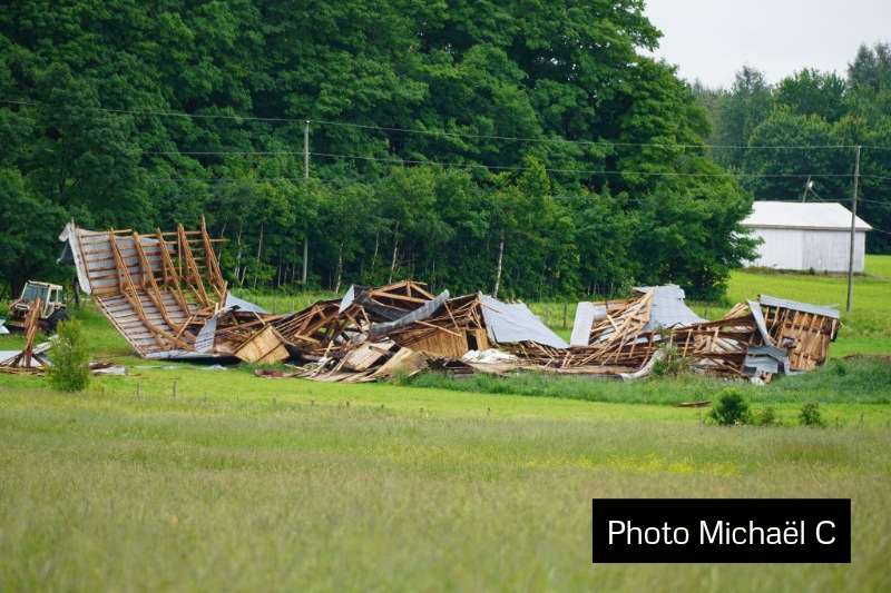Une tornade confirmée dans la région de Bellechasse 
