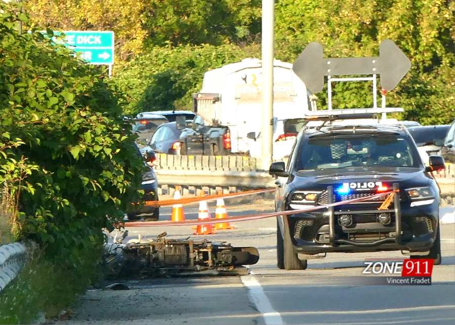 Accident de moto mortel sur le boulevard Ste-Anne à Château-Richer 