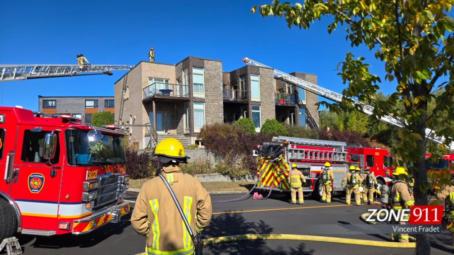 Incendie en cours dans le secteur Beauport