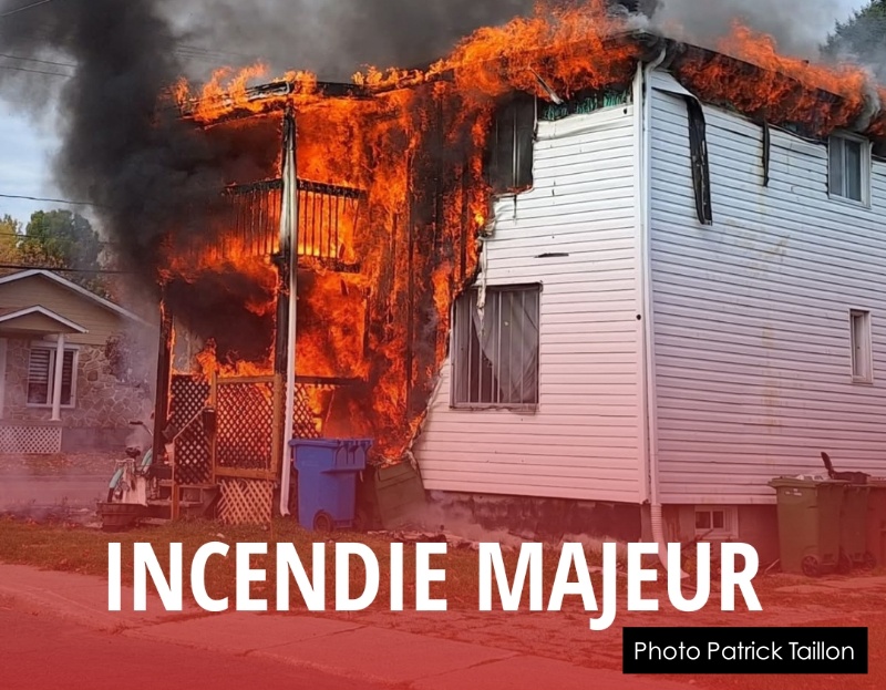 Incendie majeur dans une bâtiment résidentiel à Lachute