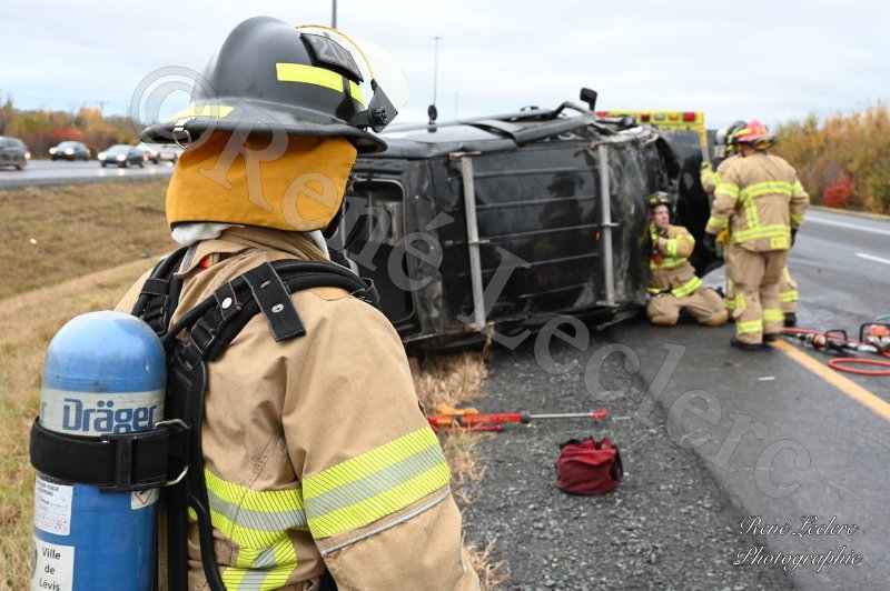 Deux accidents dont un mortel sur l'autoroute 20 à Lévis