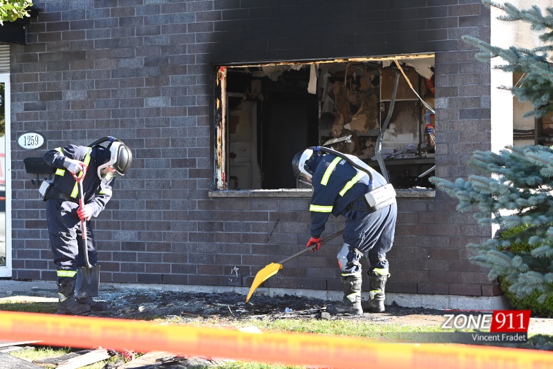 Incendie dans un bâtiment commercial à Beauport