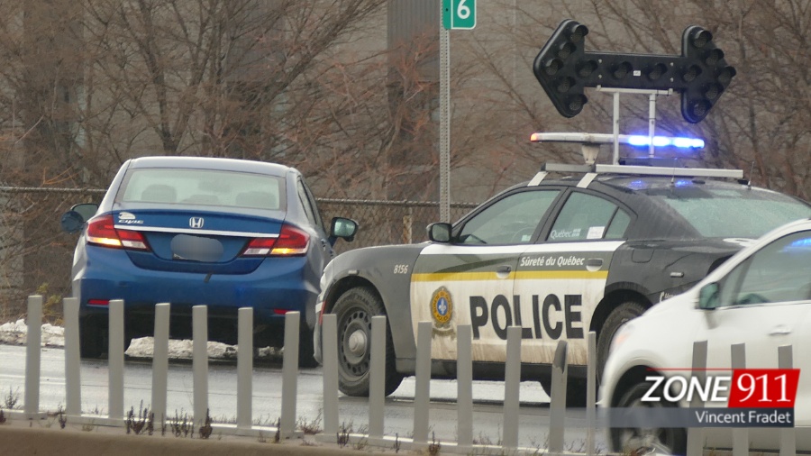 Un policier blessé lors d’une intervention sur l’autoroute Félix-Leclerc