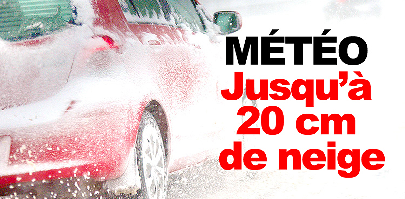 ALERTE MÉTÉO : Jusqu'à 20 cm de neige et de la poudrerie selon les régions