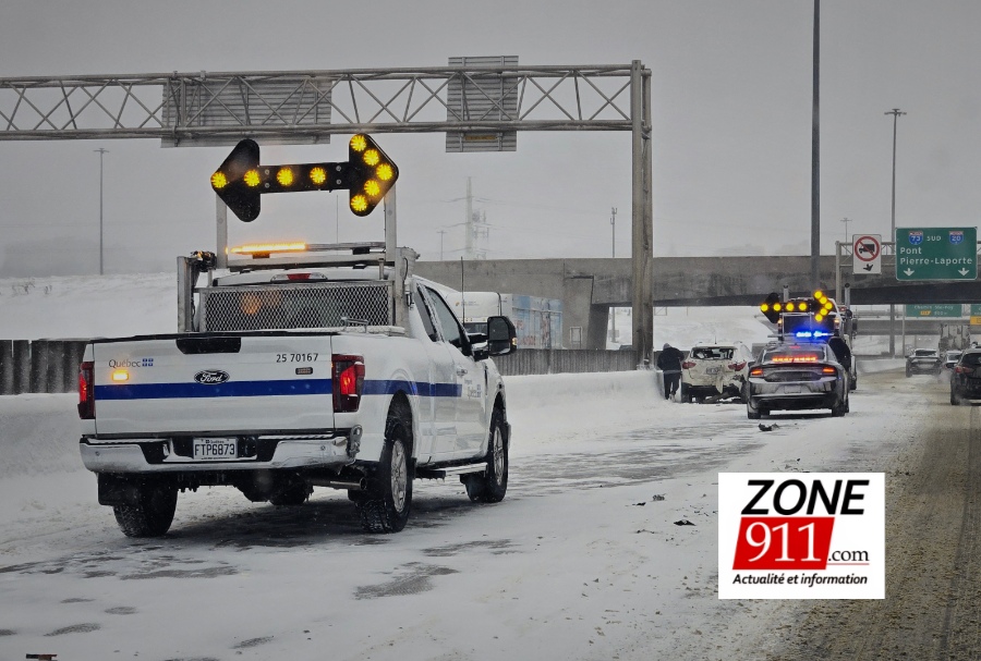 Route enneigée plusieurs accidents dans la région de Québec et Portneuf 