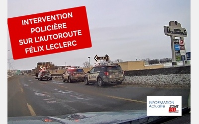 Images : capture d'écran provenant d'une dashcam. Collaboration René Leclerc 